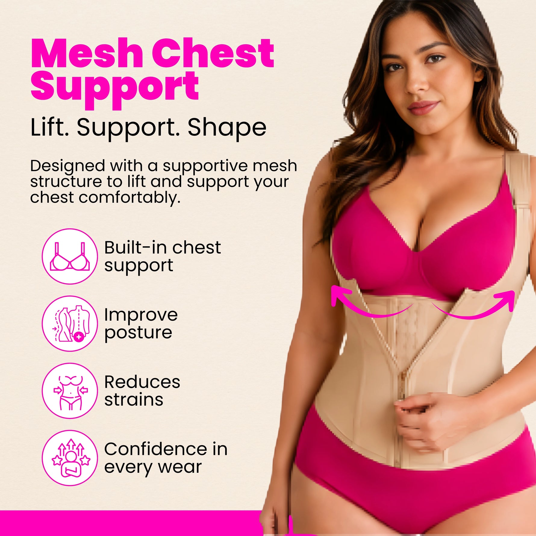 Women's Waist Trainer Corset Shapewear | Zipper & Adjustable Straps