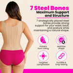 Women's Waist Trainer Corset Shapewear | Zipper & Adjustable Straps
