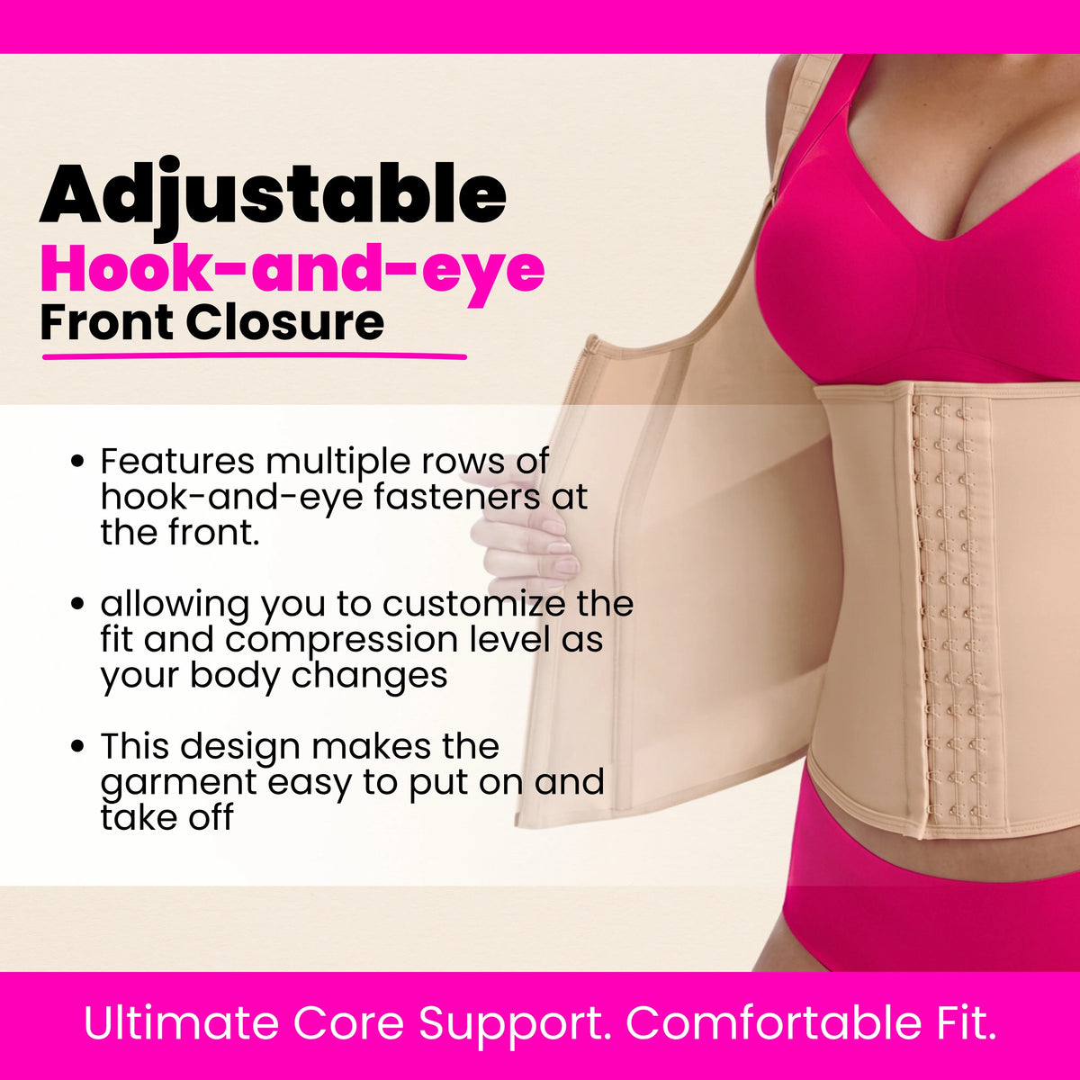 Women's Waist Trainer Corset Shapewear | Zipper & Adjustable Straps