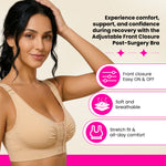 Women's Post Surgery Compression Bra | Women's Front Closure Bra with Adjustable Straps