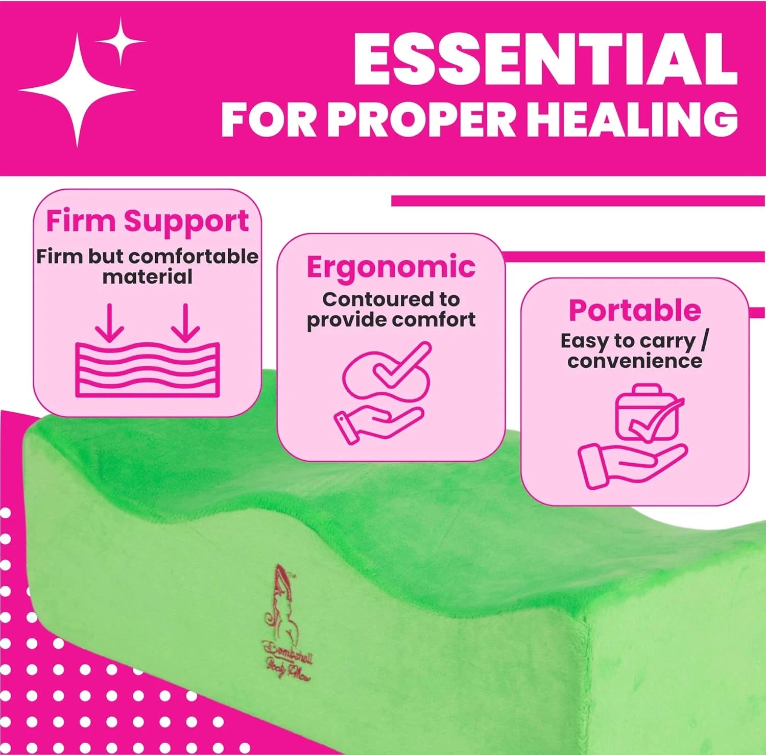 BBL Pillow + Compression Kit | 6-Piece Recovery Bundle with Boards & Lipo Foam 