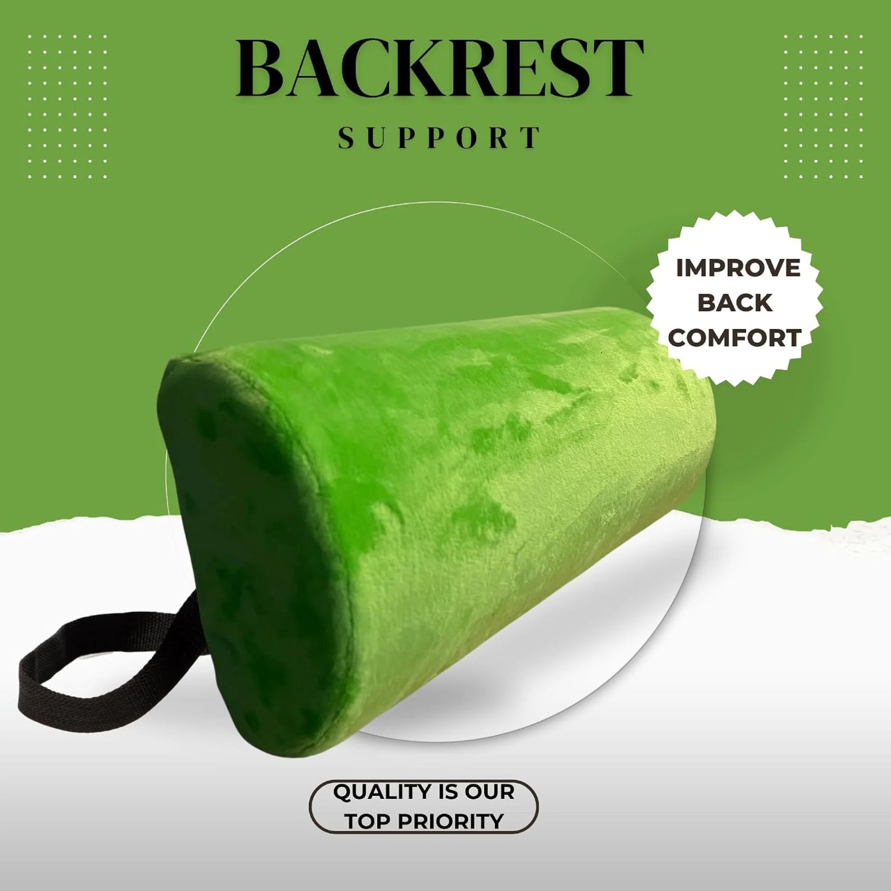 Lumbar Support Pillow for Office Chair, Detachable Back Support for Office Chair Lumbar Pillow, Breathable Lower Back Support Pillow 
