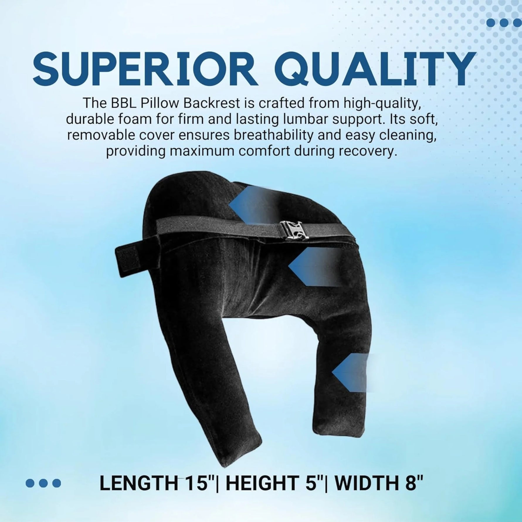 BBL Pillow with Backrest Support Cushion bbl pillow on plane support