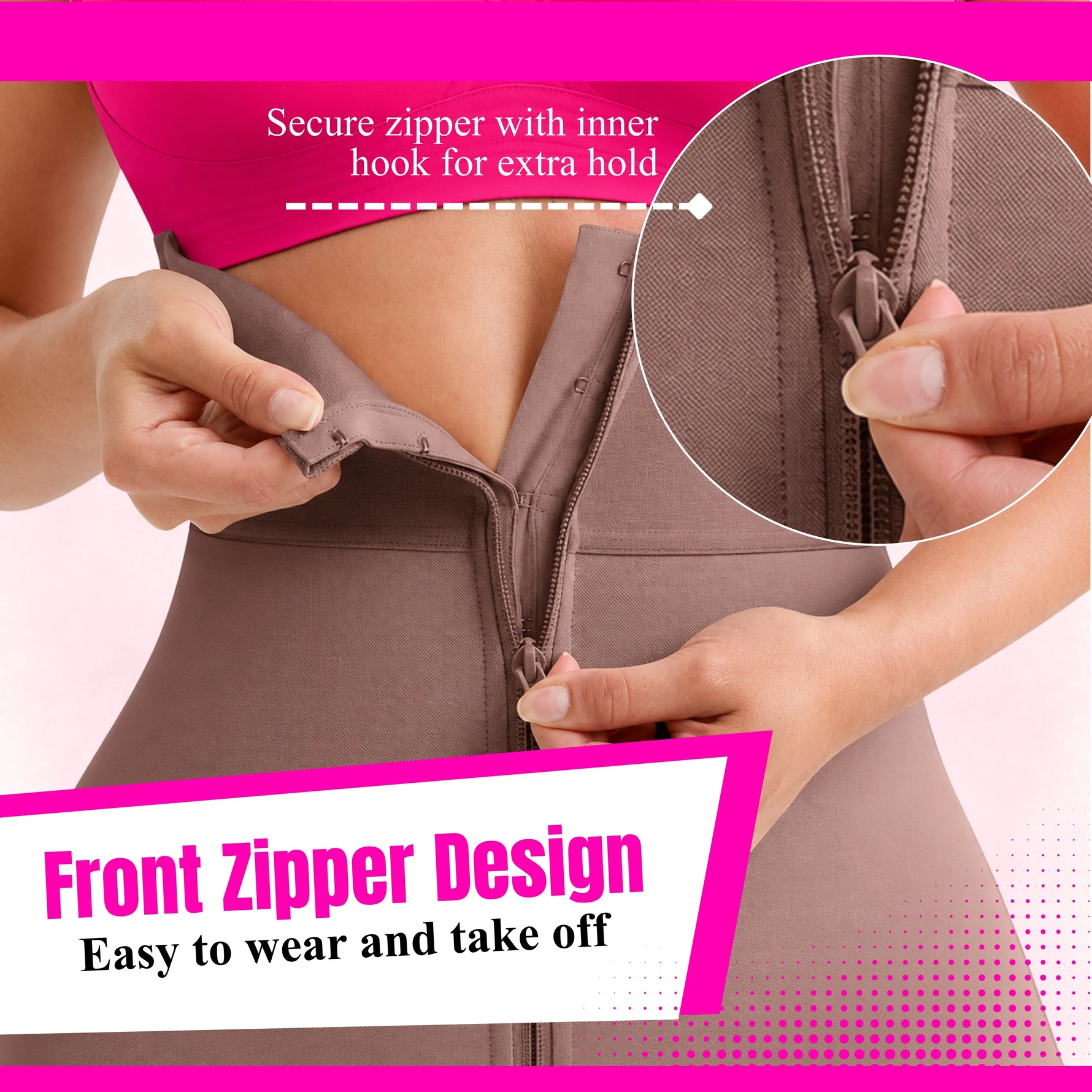 High-Waist Tummy Control Shapewear Shorts | Seamless Zip Up Body Shaper