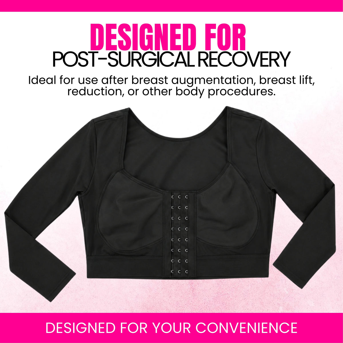 Women's Post-Surgery Arm Compression Sleeve | Front Closure