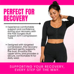 Women's Post-Surgery Arm Compression Sleeve | Front Closure