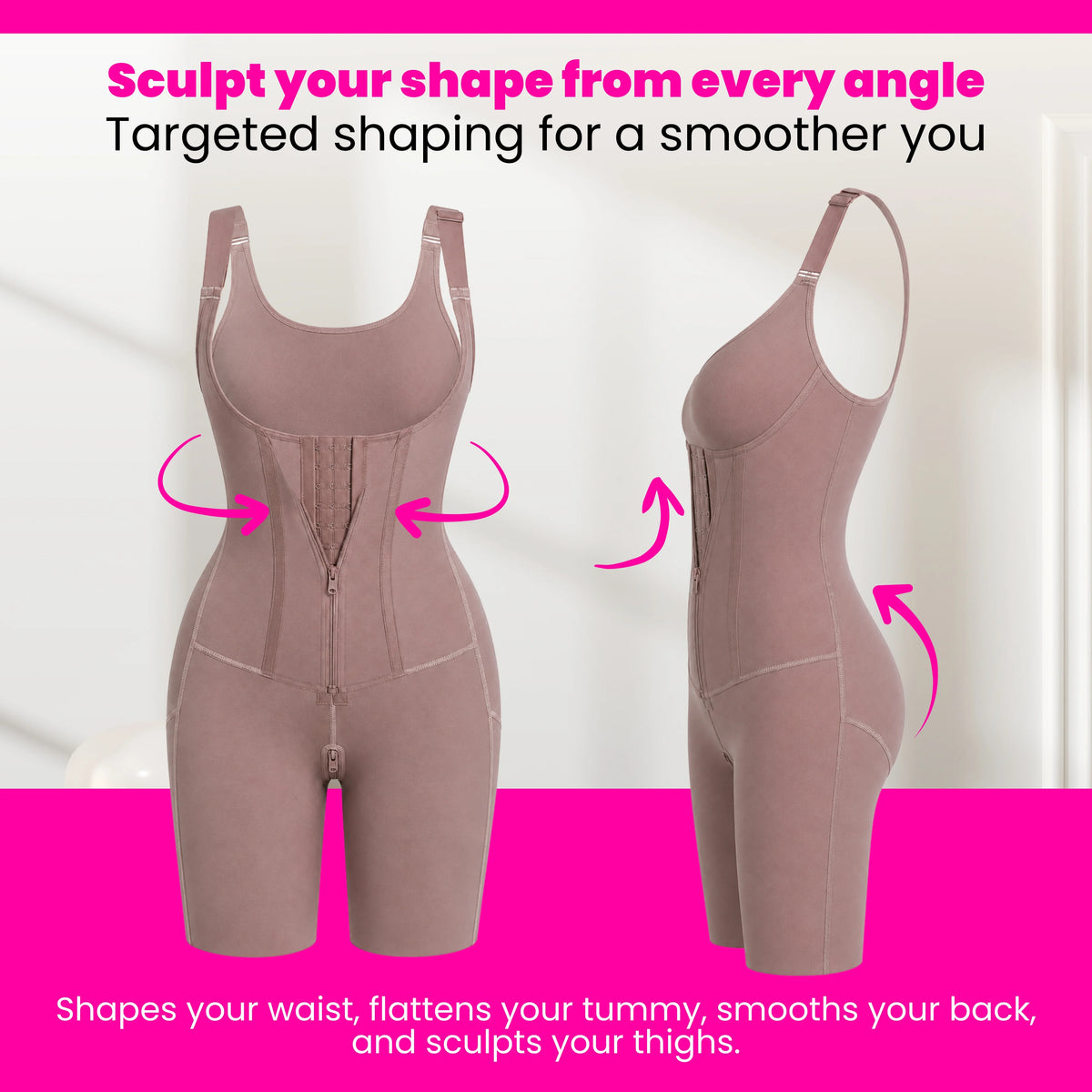 PostSurgeryU-ShapedBustSupportTwoSteelBonesWaistandAbdomenControlShapewear