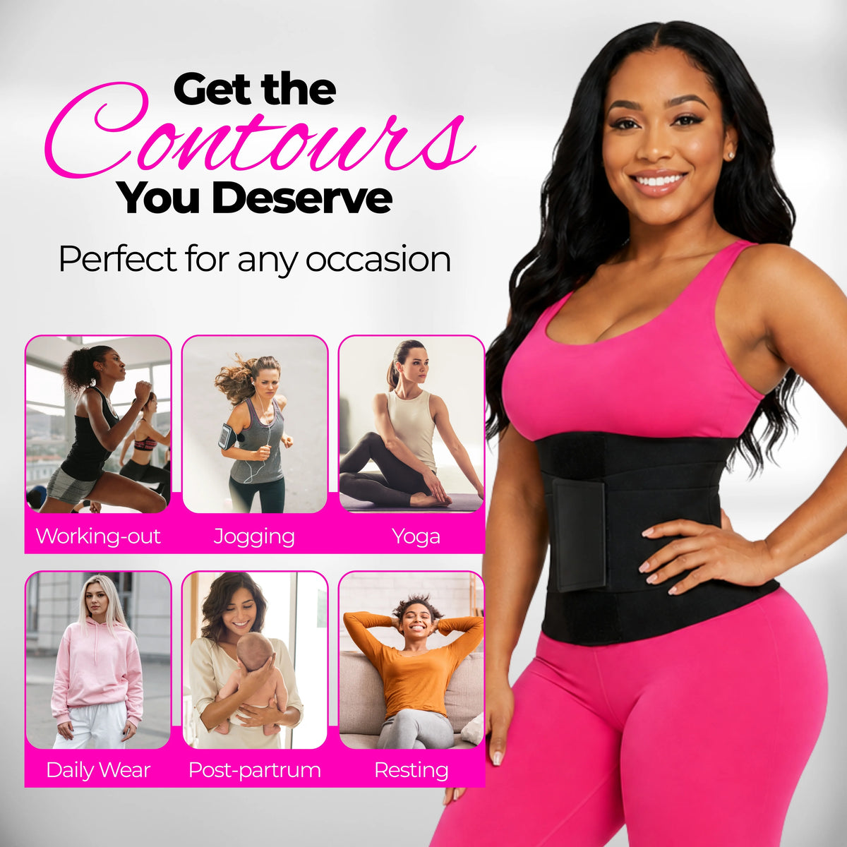 Women's Sauna Waist Trainer Corset | Sweat Belt with Back Support