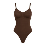 Women's Seamless V-Neck Bodysuit Shapewear | Tummy Control Sleeveless