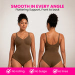 Women's Seamless V-Neck Bodysuit Shapewear | Tummy Control Sleeveless