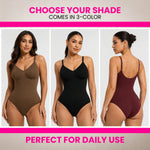 Women's Seamless V-Neck Bodysuit Shapewear | Tummy Control Sleeveless