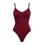 Women's Seamless V-Neck Bodysuit Shapewear | Tummy Control Sleeveless