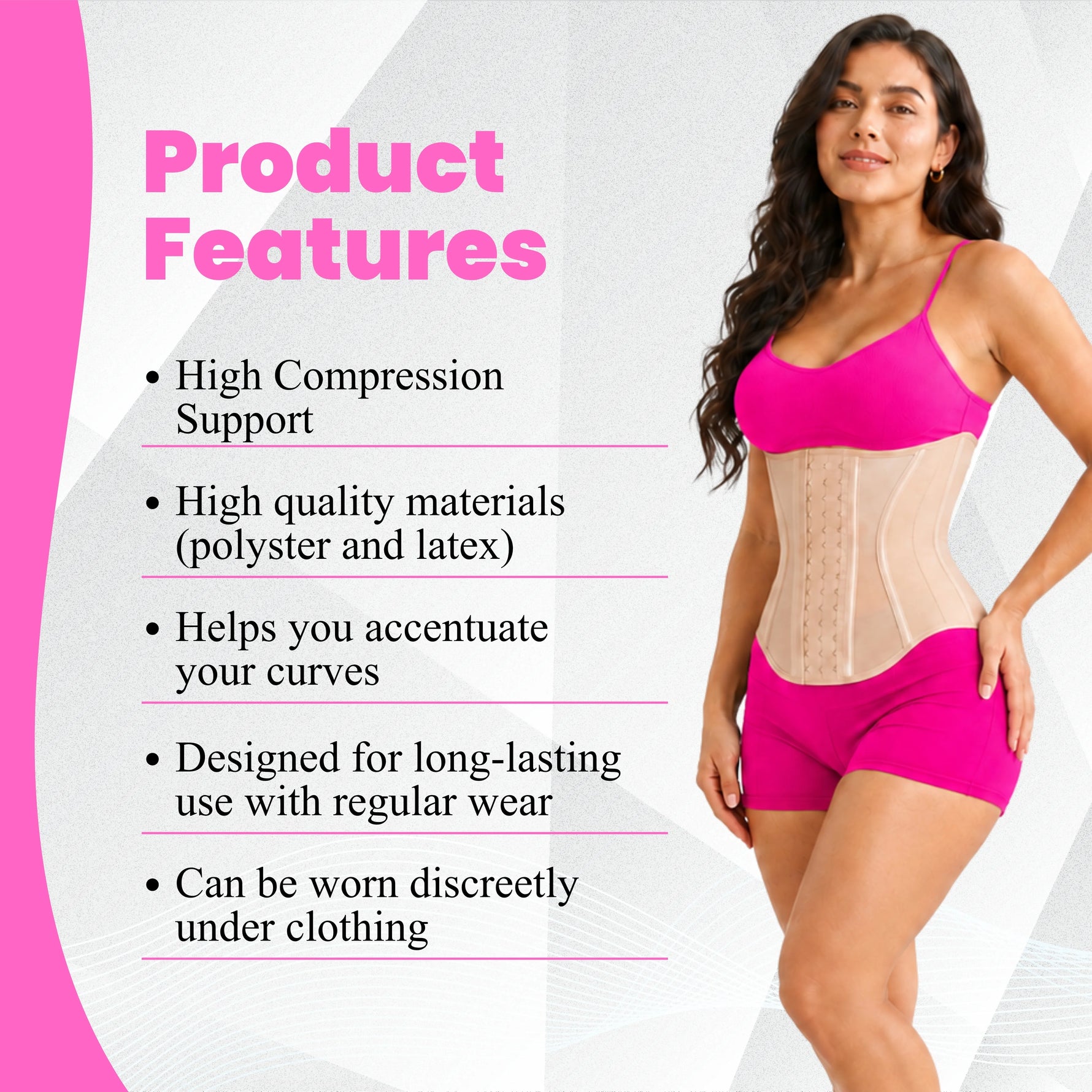 Women's Waist Trainer Corset Faja | Postpartum Belly Band Body Shaper