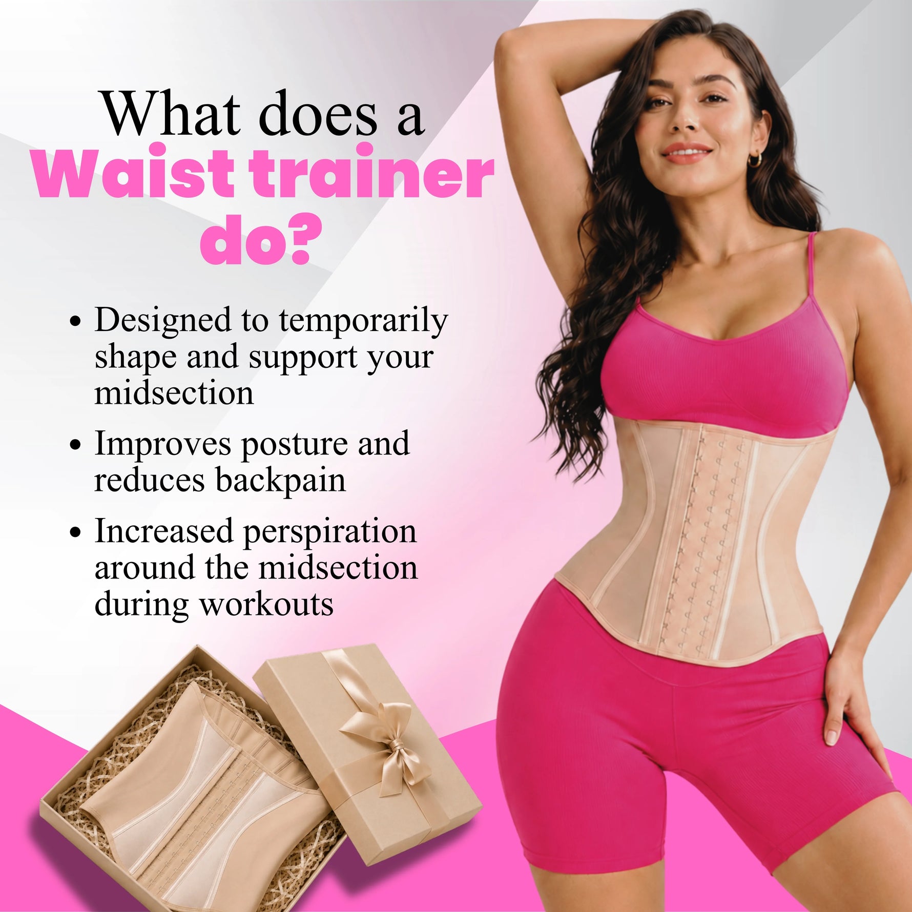 Women's Waist Trainer Corset Faja | Postpartum Belly Band Body Shaper