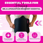 Abdominal Board After Liposuction – Black Foam Compression Board for Faja and Tummy Tuck Recovery 