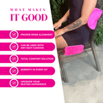 BBL Pillow After Surgery Pink – Recovery Butt Sitting Pillow Ergonomic High-Density Firm Foam Post-Surgery 