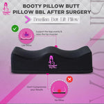 Black BBL Pillow for Sitting on Chair – Post-Surgery Brazilian Butt Lift Recovery Cushion with Travel Bag 
