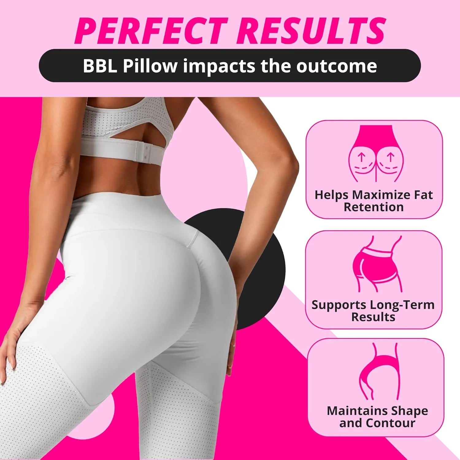 Blue BBL Recovery Pillow Angled View – Post-Surgery Brazilian Butt Lift Cushion for Sitting Comfort 