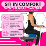 Blue BBL Pillow Lifestyle Shot – Post-Surgery Brazilian Butt Lift Recovery Cushion for Sitting 