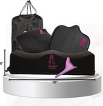 BBL Pillow for Car Kit Black – 4-Piece Post Surgery Recovery Bundle with Ab Board Lumbar Backboard Portable Urinal 