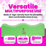 Green BBL Pillow Side View – Contoured Post-Surgery Cushion for Brazilian Butt Lift Sitting Recovery 