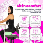 Green BBL Pillow with Travel Bag – Portable Brazilian Butt Lift Post-Surgery Recovery Cushion for Travel 
