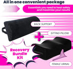 BBL Pillow with Lumbar Back Support Black – Post-Surgery Comfort Prevents Skin Damage Reduces Pain Discomfort 