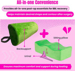 BBL Pillow with Lumbar Back Support Green – Post-Surgery Comfort Prevents Skin Damage Reduces Pain Discomfort 