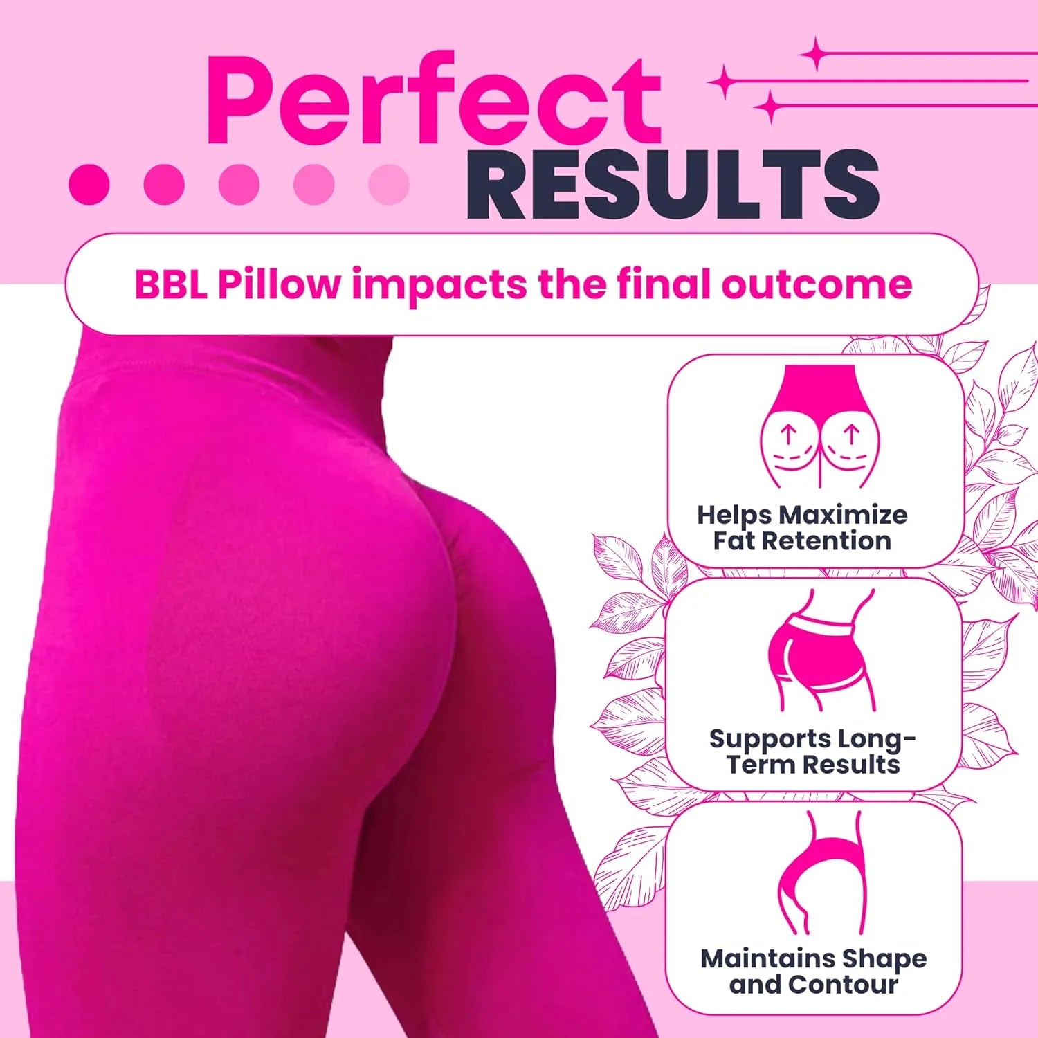 Pink BBL Pillow Lifestyle – Post-Surgery Brazilian Butt Lift Recovery Cushion for Sitting Comfort 