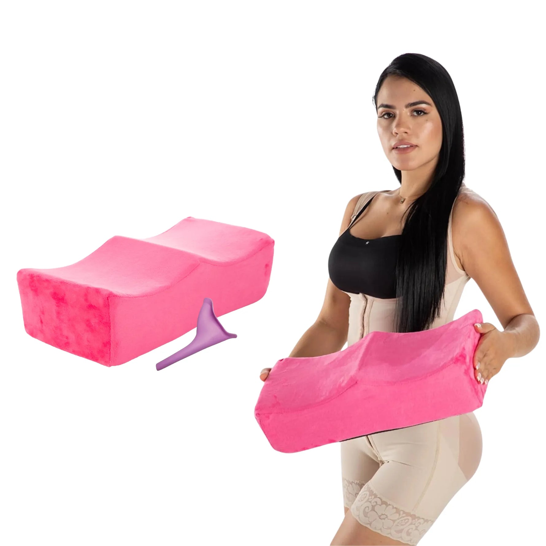 Pink BBL Pillow Brazilian Butt Lift Post-Surgery Cushion – Premium Quality, Expert Recommended, US Patented – Bombshell Booty Pillow 