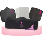 BBL pillow recovery kit 7-piece bundle kit with ab board, lumbar back board, 3 pack lipo foam sheets, and female urinal  device in black 
