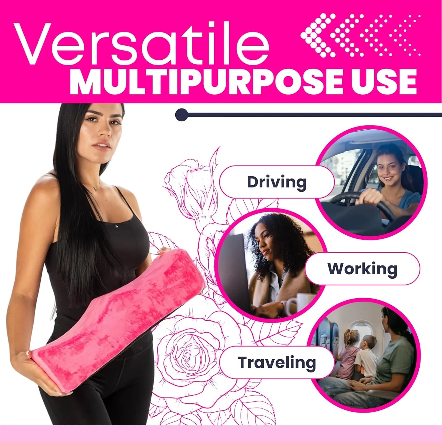 BBL Pillow Versatile Multipurpose Use – Brazilian Butt Lift Recovery Cushion for Driving, Working, and Traveling 