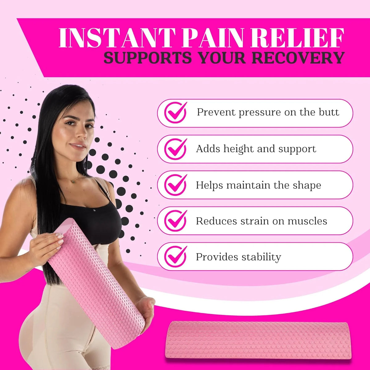 BBL Toilet Seat Riser Pink Post-Surgery Comfort – Recover in Comfort Pain-Free Seating BBL Recovery 