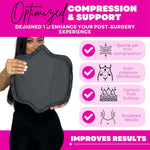 Black Ab Board Post Surgery – Firm Foam Compression Board for Lipo 360 and Tummy Tuck Healing 