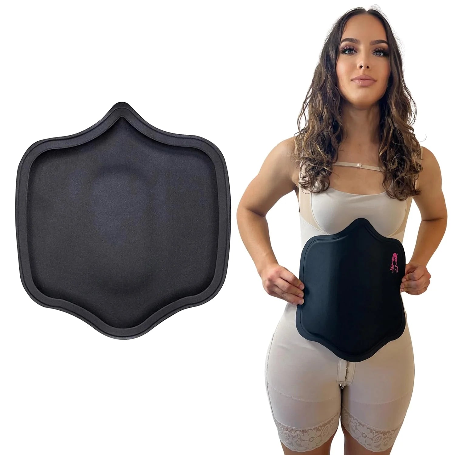 Black Abdominal Board Post Surgery – Lipo Foam Compression Board for Tummy Tuck Recovery – Bombshell Booty Pillow 