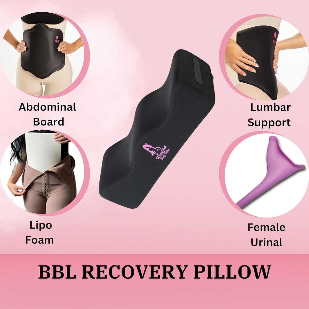 BBL Pillow + Compression Kit | 6-Piece Recovery Bundle with Boards & Lipo Foam 