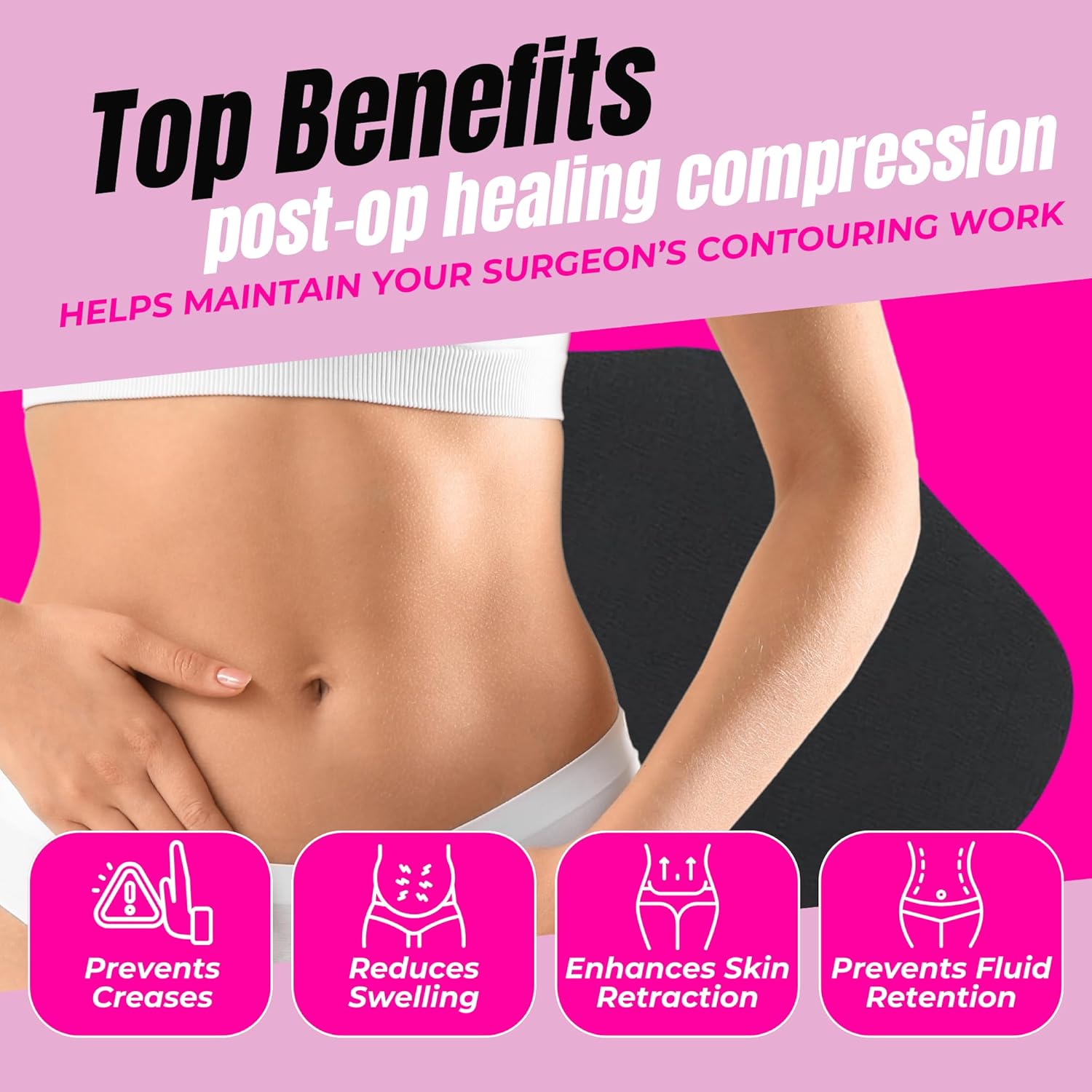 Butterfly Ab Board Ergonomic Design – Shaped to Fit Natural Curves of Abdomen for Post-Lipo Comfort and Healing