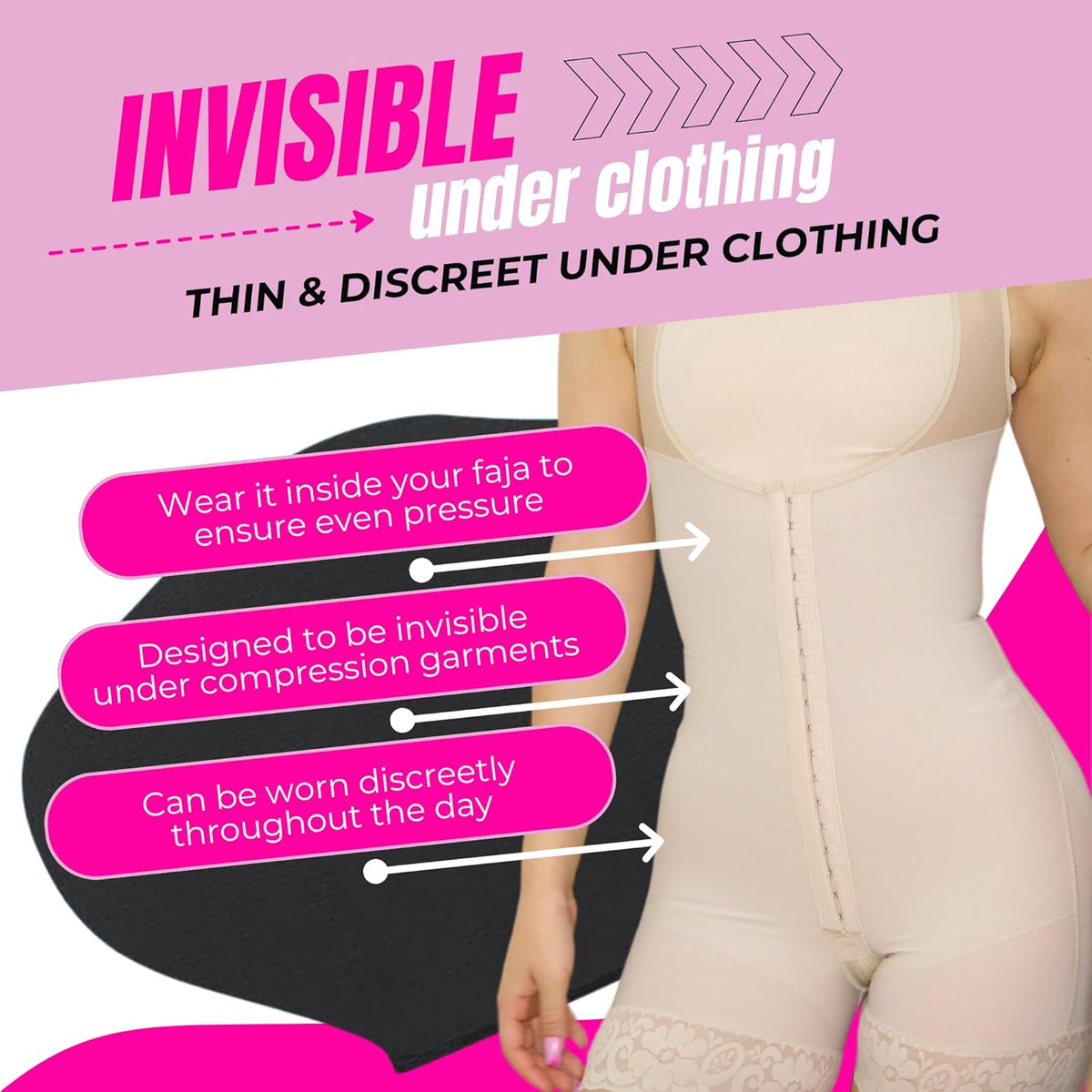 Butterfly Ab Board Thin and Discreet – Wear Inside Faja for Even Pressure and Invisible Compression Post-Surgery