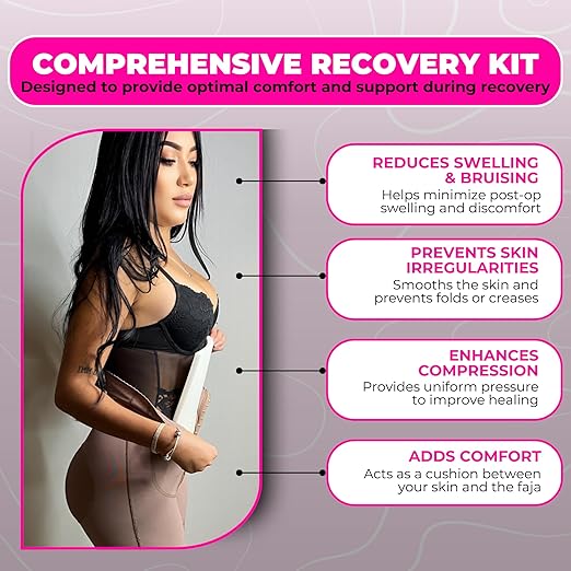 Lipo Foam Comprehensive Recovery Kit – Reduces Swelling, Prevents Skin Irregularities, Enhances Compression