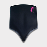 Lipo Lumbar Molder Front View – Black Shield-Shaped Backboard Support by Bombshell Booty Pillow