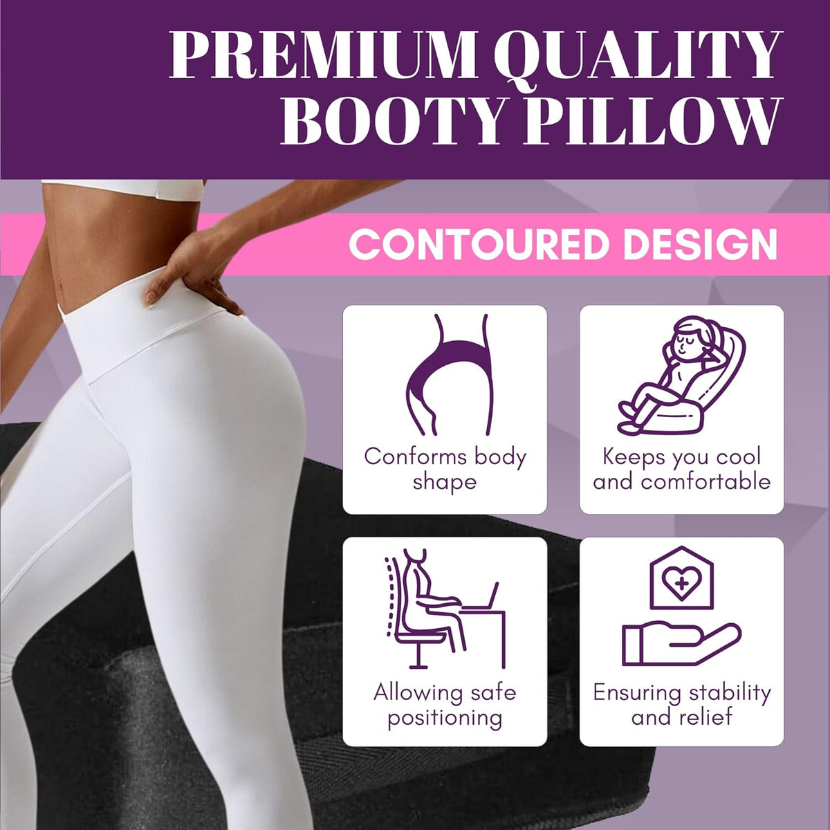 My Booty Pillow After Surgery Benefits – Lightweight Soft BBL Recovery Cushion for Long Sitting Post-Surgery