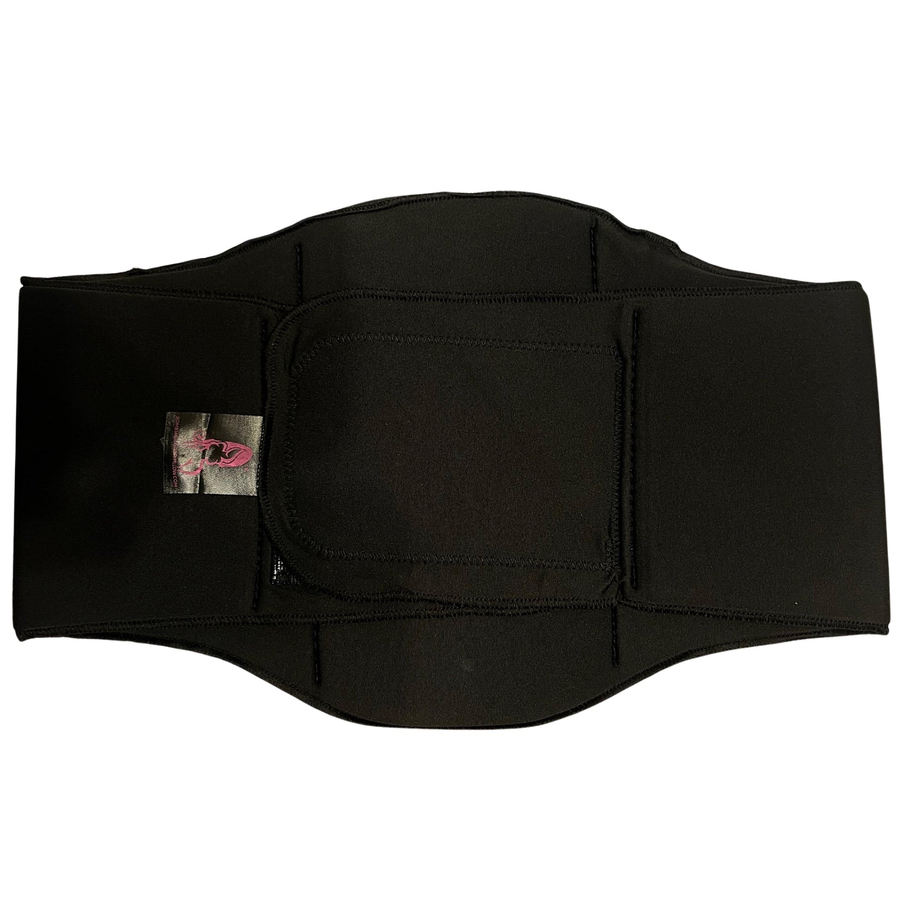 Abdominal 360 Lipo Foam Wrap Angled View – Black Neoprene Ab Board Wrap for Post-Surgery Waist Compression