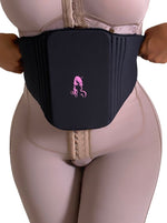 Abdominal Compression Board Worn Over Faja – Front View Post-Surgery Ab Board for Liposuction Body Contouring