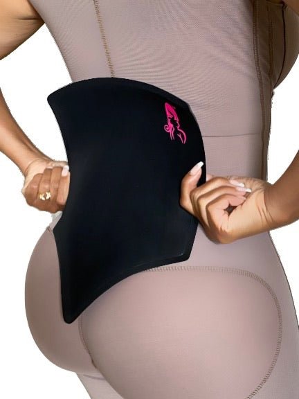 Lipo Lumbar Molder Applied to Lower Back Over Faja – Post-Surgery Backboard Support for Liposuction Recovery